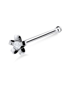 Knotty Flower Stone Bone Nose Stud NSKD-779